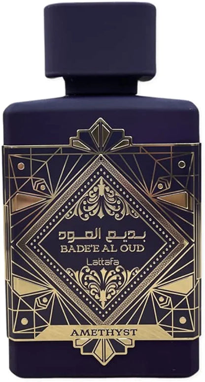 Lattafa Bade'e Al Oud Amethyst for Unisex Eau de Parfum Spray, 3.4 Ounce