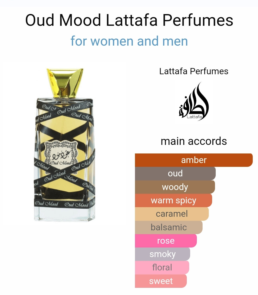 Lattafa Oud Mood for Unisex Eau de Parfum Spray, 3.4 Ounce