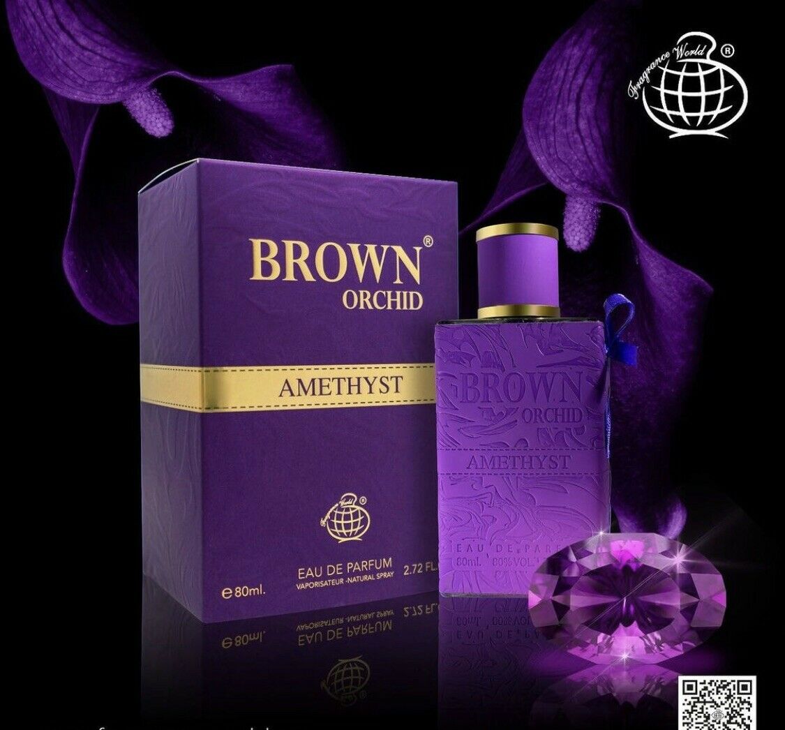 Brown Orchid Amethyst By Fragrance World Eau De Parfum For Women 80Ml